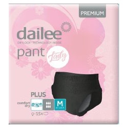 CUECA ADULTO DAILEE PANTS PLUS BLACK M 15UN