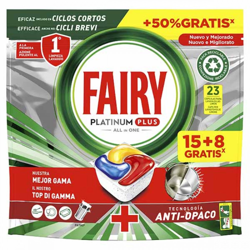 PASTILHAS LOICA MAQUINA PLATINUM PLUS FAIRY 15+8UN