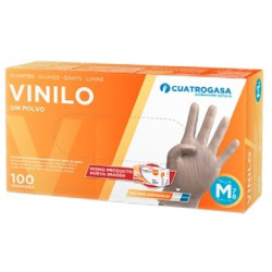 LUVA DE VINIL RUBBERGOLD S/PÓ(CX.100UN)