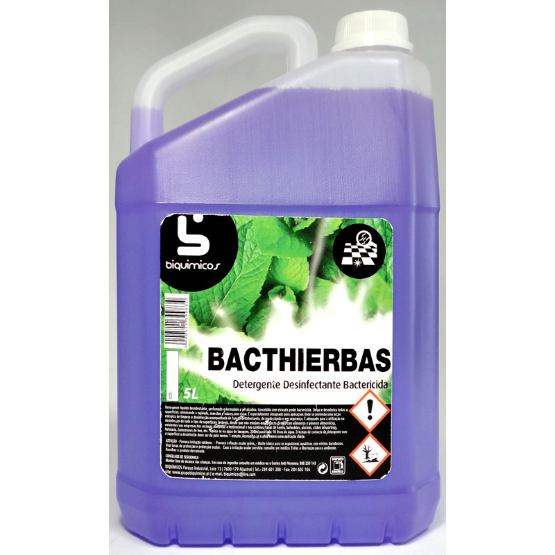 LAVA TUDO DESINFECTANTE BATERICIDA BACTHIERBAS 5L