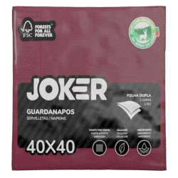 GUARDANAPOS 40X40 PP BORDEAUX JOKER 50UN