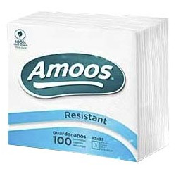 GUARDANAPOS 1F 33X33CM RESISTANT AMOOS 100UN