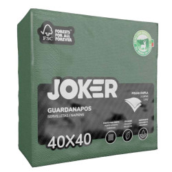 GUARDANAPOS 40X40 PP VERDE JOKER 50UN