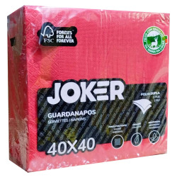 GUARDANAPOS 40X40 PP VERMELHO JOKER 50UN