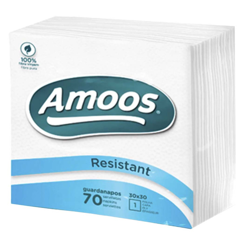 GUARDANAPOS 1F 30X30CM RESISTANT AMOOS 70UN