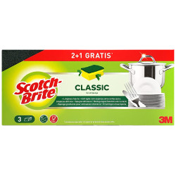 ESPONJA LOICA CLASSIC SALVA UNHAS FIBRA VERDE SCOTH BRITE 2+1UN