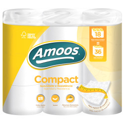 PAPEL HIGIENICO 2F COMPACT 30M AMOOS 18R