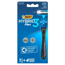 MAQUINA BARBEAR HYBRID FLEX 3 BIC+4 RECARGAS