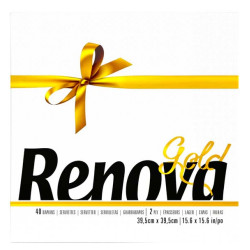 GUARDANAPOS 40X40 PP BRANCO RENOVA 40UN