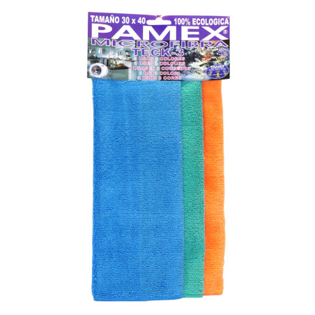 PANO MICROFIBRA 30X40CM PAMEX 3UN