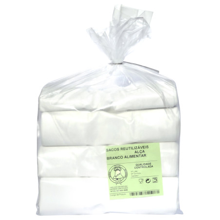 SACOS C/ALCA BRANCOS REUTILIZAVEIS 450X550 5KG