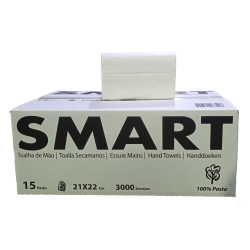 TOALHA MAO 21X22CM 2F SMART 15X200UN