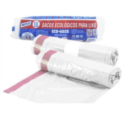 SACO LIXO ROLO 520*600 FF 30 LT (15 UND) BRANCO