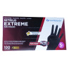 LUVAS NITRILO EXTREME PRETAS SEM PO S (6-7) CUATROGASA 100UN