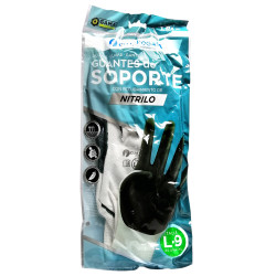 LUVAS SUPORTE POLIESTER COM NITRILO L (9) BEHOLI 1PAR